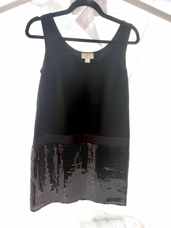 LOFT Dresses & Skirts - Ann Taylor LOFT 6P Black Sequin Drop Waist Dress Cocktail Holiday Party